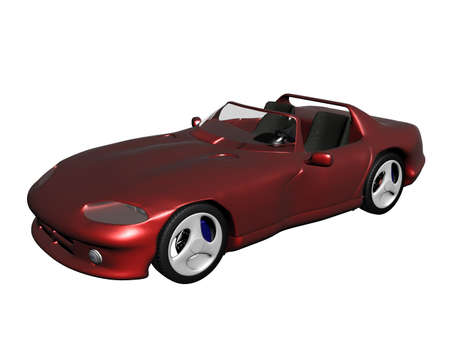Illustration of a red sports carの写真素材