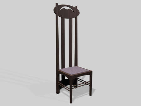 Illustration of a high chairの写真素材