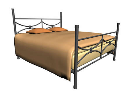 Illustration of a medieval iron bedの写真素材