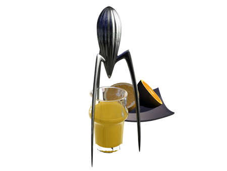 Illustration of a lemon squeezerの写真素材