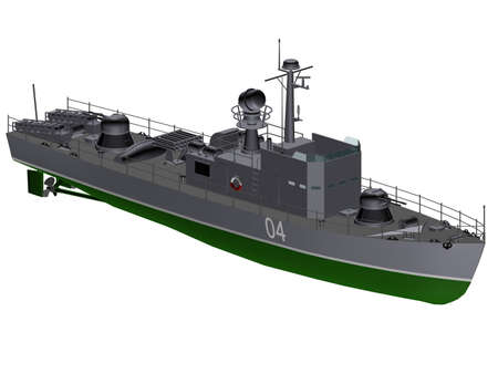 Illustration of a war shipの写真素材