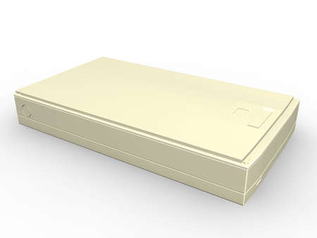 Illustration of a white scannerの写真素材
