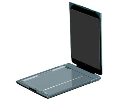 Illustration of a flatbed scannerの写真素材