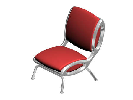 Illustration of a red metallic chairの写真素材