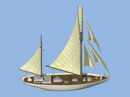 Illustration of a sail boatの写真素材
