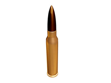 Illustration of shotgun ammo isolated on whiteの写真素材