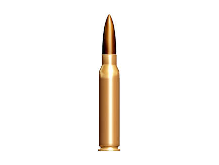 Illustration of shotgun ammo isolated on whiteの写真素材