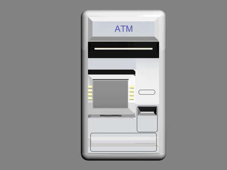 Illustration of an ATM machineの写真素材