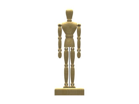 Illustration of a human wood modelの写真素材