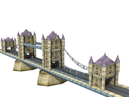 Illustration of the Tower Bridgeの写真素材