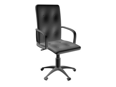 Illustration of a black executive chairの写真素材