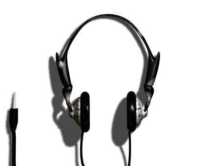 Illustration of a earphones with a plugの写真素材