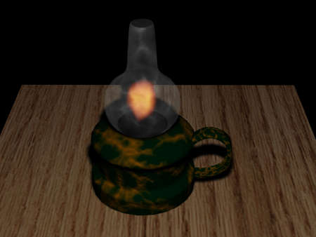 Illustration of an old oil lampの写真素材