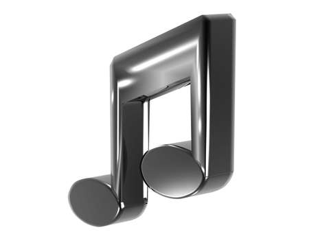 Illustration of music notes isolated on whiteの写真素材
