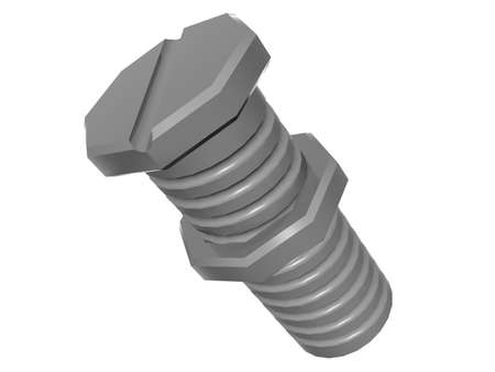 Illustration of a screw with a nutの写真素材