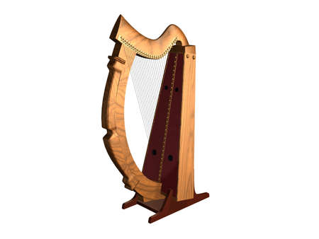 An illustration of an old harpの写真素材