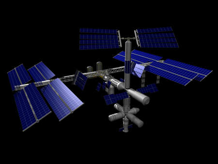 Illustration of the International Space Stationの写真素材