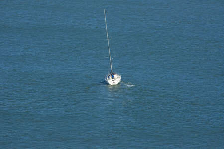 A yacht sailing the adriatic seaの写真素材