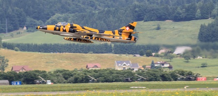 Jet Fighter at Airpower 2013 air show in Austriaのeditorial素材
