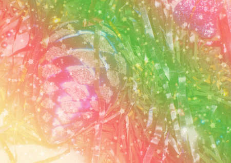 Stylized festive background for congratulations with New Year and Christmasの写真素材