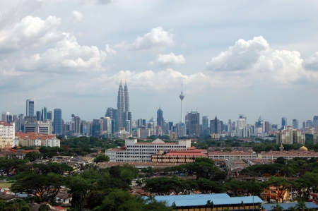 Kuala Lumpur city center scenic view, Malaysiaの写真素材