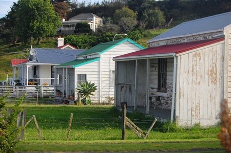 Old retro timber houses, Dargaville, North Island, New Zealandの写真素材