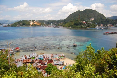 Village at harbor, Jayapura, Indonesiaのeditorial素材