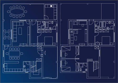 architectural blueprint of home - vectorのイラスト素材