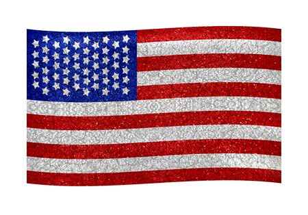 American flag illustration Use it for any kind of design related with america, like patriotic, holidays, sports, etc の写真素材