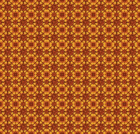 Ornamental Little Flowers Pattern in warm tones の写真素材