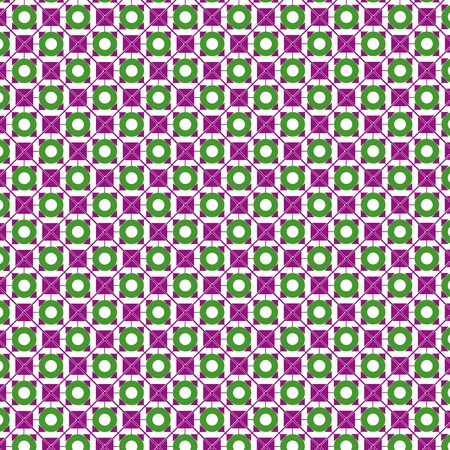 Circles and Square Pattern in violet, green and white tones の写真素材