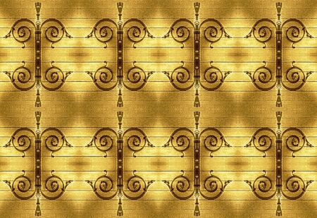 Ornamental Deco Background in yellow and brown tones.