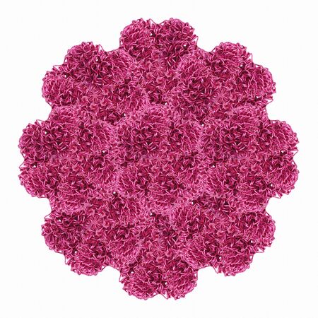 Digital star graphic made it with fibers against white background.の写真素材