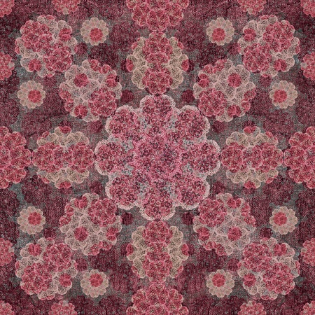 Digital artwork pattern in pale reds and grays tones.