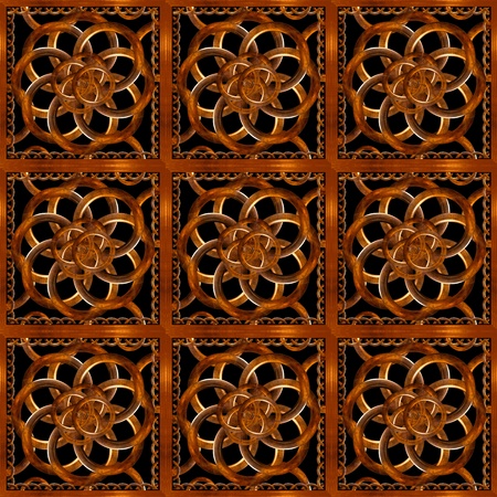 Digital photo manipulation abstract artwork created from a piece of wood photo in brown tones.