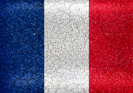 France grunge style flag in vibrant colors の写真素材