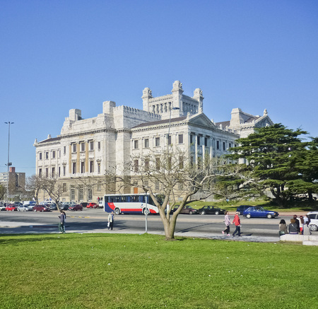 Classic style landamark building statehouse located in the capital city of Uruguayのeditorial素材