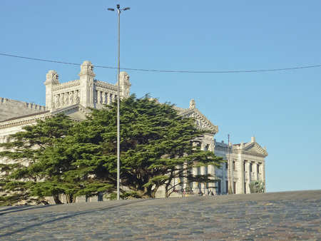Classic style landamark building statehouse located in the capital city of Uruguayのeditorial素材