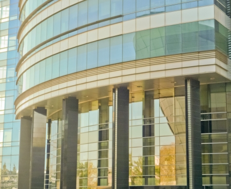 The ultra modern Telecommunications Tower in Montevideo , the tallest skyscraper building in Uruguay The complex includes a parking area, a large underground technical facilities, a playgroup for children of staff and a panoramic restaurant and dining のeditorial素材
