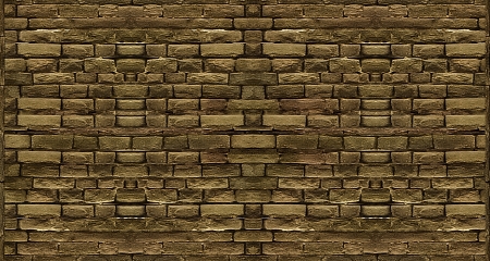 Digital mock up brick wall wide screen pattern in vibrant brown tones.