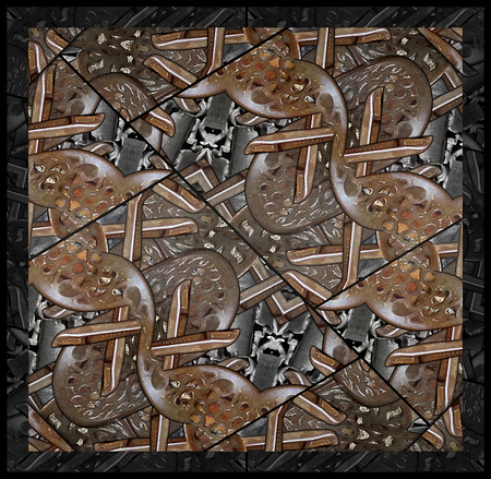 Digital photo collage abstract