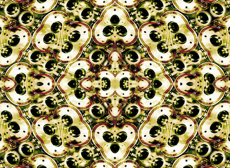 Futuristic motif digital technique geometric abstract pattern in white, red and black tones.