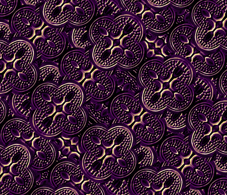 Refined and luxury pattern artwork in violet tonesの写真素材
