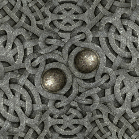Stone arabesque photo manipulated digital art pattern background in gray tones.