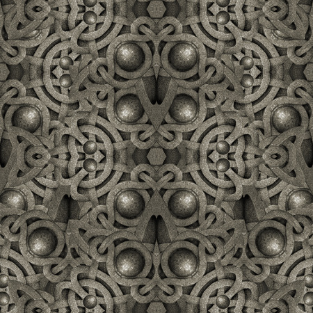 Stone digital collage and manipulation technique ornament pattern artwork symbol in gray tones...