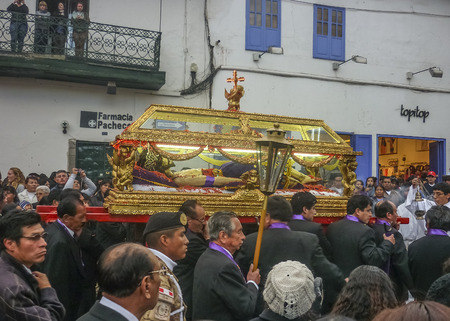 CUSCO - PERU - APRIL 2014 -Easter Procession of the Lord of Tremors, Cusco