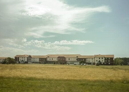 Countryside buildings in the outsides of Mar del Plata, the most famous watering place in Argentina, in South America.の写真素材