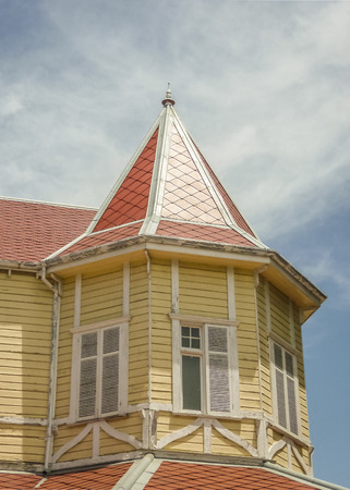Exterior view of Villa Victoria, the residence that belonged to the argentinan writer Victoria Ocampo in the city of Mar del Plata,のeditorial素材