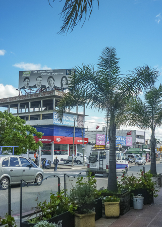 PANDO, URUGUAY, NOVEMBER - 2014 - Urban View of main avenue in pando town, a small city in the outsides of Montevideo in Uruguayのeditorial素材