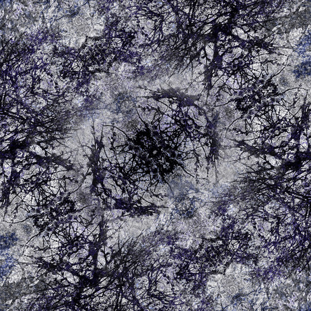 Photo collage and manipulation digital technique decorative style ornament nature collage pattern in black and gray colors.の写真素材